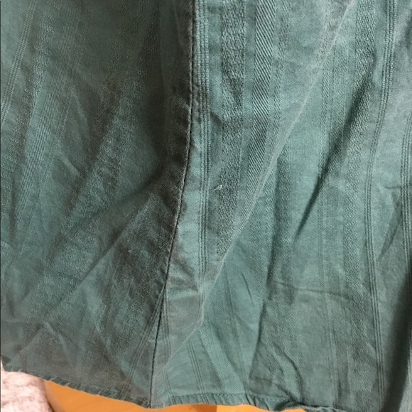 ST Johns Bay 1X womans stretch green button down sleeveless top - Picture 9 of 12